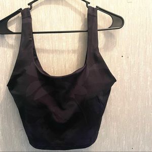 Workout top, built in bra support, Large, floral design